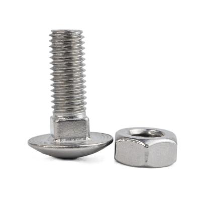 China Custom Manufacture SS 304 Stainless Steel Factory China 316 DIN603 Cup Head Carriage Bolt Stainless Steel for sale