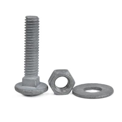 中国 China Factory Manufacture Carriage Steel Head Flange Bolt Hot Dip Galvanized HDG Carriage Bolt 販売のため