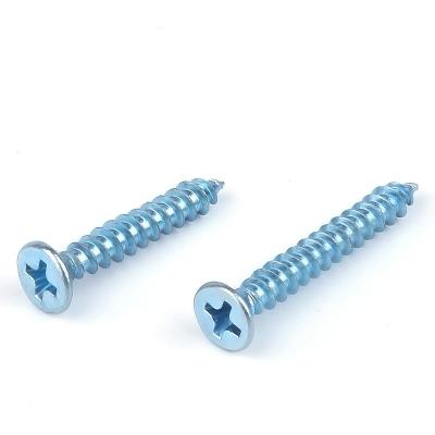 China Wholesale OEM ODM Countersunk Carbon Steel Grade 4.8 8.8 Fasteners Cross Countersunk Head Tapping Screws for sale