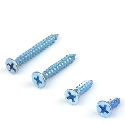 China Wholesale Carbon Steel Countersunk Grade 4.8 8.8 Fasteners Cross Countersunk Self Tapping Screw Head ODM OEM for sale