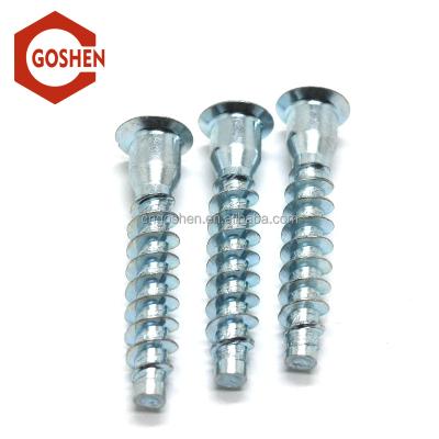 China Carbon Steel Hex Socket Head Confirmat Screws / Flat Head Galvanized Furniture Flat Screws for sale