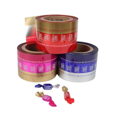 China Newest Price Flexible Soft Touch Moisture Proof Twisting Candy Wrap Roll Stock Film for sale