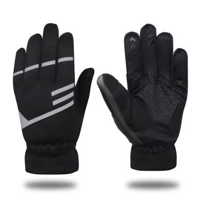 China Professional Reflective Spotting Glove Windproof And Waterproof Outdoor Sports Heat Transfer Touch Screen Skid Bicycle Anti Skid Glove for sale