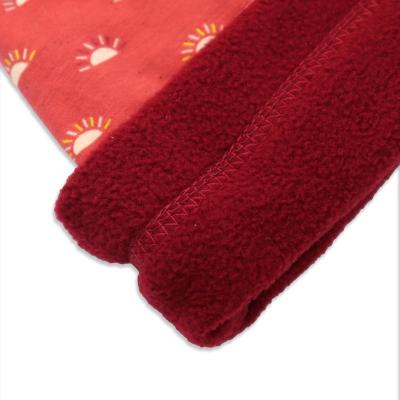 China Free Sample COMMON Wholesale Free Sample Thick Warm Double Layer Velvet Fleece Warm Coral Red Hat For Running for sale