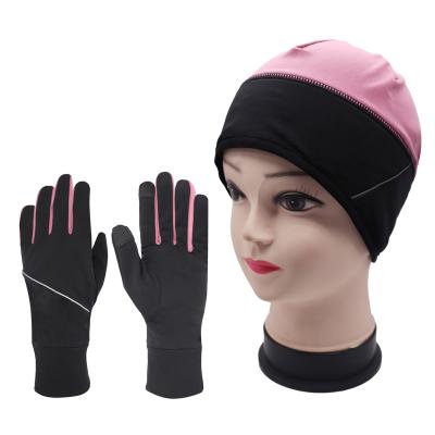 China breathable & Free sample waterproof hot sales Chinese factory polyester pulled wool fabric outdoor sports winter running hat for sale