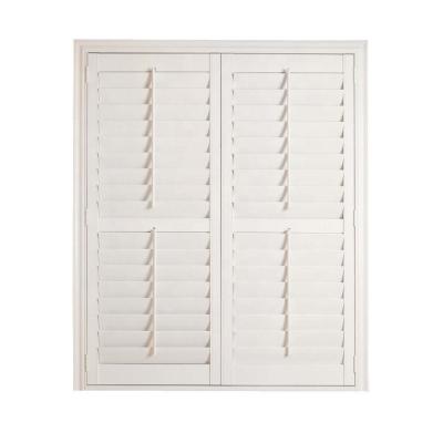 China 2022Hot sell modern various colors white wood blinds sahdes wooden window shutters customized frame for home for sale