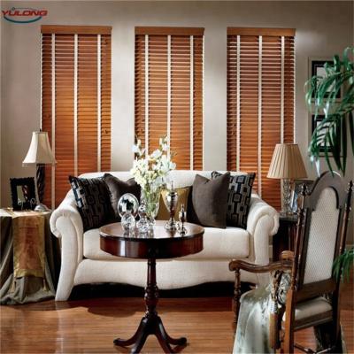 China 2022Best Traditional Sell USA UK 2 Inch 50mm Cordless Popular Wood Window Blinds for sale