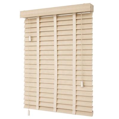 China Modern Wooden Window Drapes Drapes Basswood Real Blinds Slats Components For Home for sale