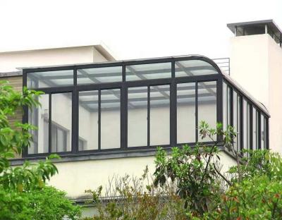 China Outdoor Solarium European Simple Solarium Heat Insulation Style Glass House for sale