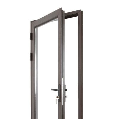 China Heat Insulation Household Simple Lightweight European Style Aluminum Alloy Durable Indoor Glass Swing Door for sale