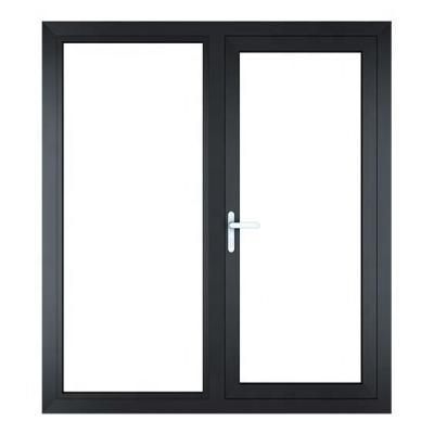 China Heat Insulation Factory Price Double Glazed Front Doors Aluminum Casement Door for sale