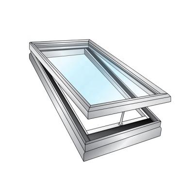 China Folding Screen Aluminum Alloy Electric View Skylight Roof Top Hung Windows for sale