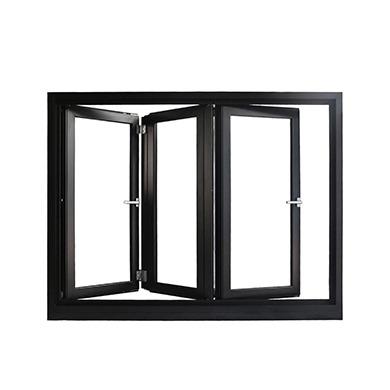 China Sound Insulation Aluminum Bi Ply Window Fold Up Double Glazed Stained Glass Cafe Windows for sale