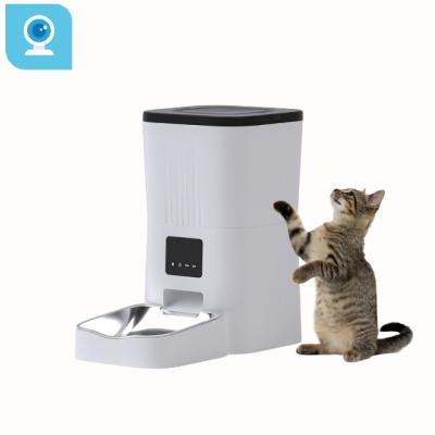 China 4L Automatic Smart Auto Feeder Timed Remote Visual Pet Food Dispenser Automatic WIFI Smart Feeder for Dogs and Cats Sensor for sale