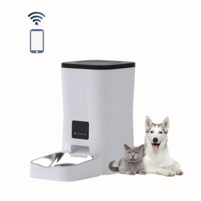 China 4L Automatic Smart Auto Feeder Timed Remote Visual Pet Food Dispenser Automatic WIFI Smart Feeder for Dogs and Cats Sensor for sale