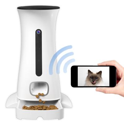 China Smart 7.5L Automatic Pet Vending Machine Intelligence WIFI Remote Video APP with Stainless Bowl Pet Auto Feeder for Dogs and Cats Sensor for sale