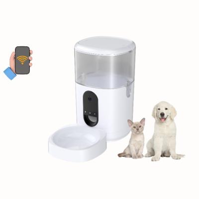 China Remote Customization Support 4L/6L AI Dogs Cats Automatic Feeder WIFI No Jam Smart Pet Dispenser Automatic Pet Feeder With Stainless Bowl for sale