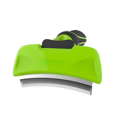 China Hot Seller 2022 Stocked Self Cleaning Slicker Slicker Brush for Dog and Cat Massages Particles Pet Comb Removes Undercoat Tangled Hair for sale