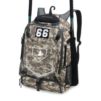 China Professional Waterproof Custom Baseball Bag Desert Camouflage Bat Bag Softball Baseball for sale