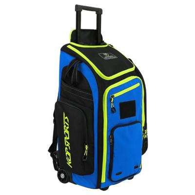 China Separate Bat Sleeves For Cricket Equipment Bag 2021 KOP SPORTS Custom Waterproof Cricket Bag With Trolley Wheels Shoe Compartment for sale