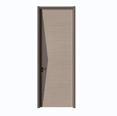 China Wholesale Flat Interior Apartment Bedroom Door Moistureproof Minimalist Solid Wood Door Compound Room for sale