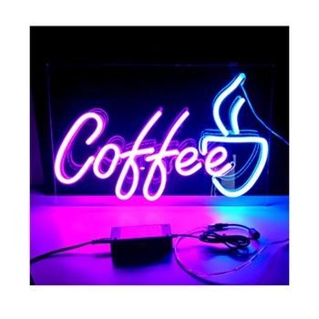 China Warehouse Flexible Custom Acrylic Wall Strip Led Neon Light For Cafe for sale