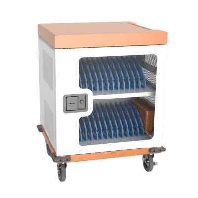 China Office School Government Educational Tablet Charging Cabinet with Portable Casters Charging Cabinet Ipad Charging Cart for sale