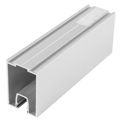 China Decorations Aluminum U Slotted Channel With Flange Profile For Furniture Wardrobe for sale