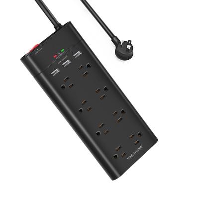 China 3 USB Ports American 8 Power Outlet Band 4 USB Ports Charging Surge Protector for sale