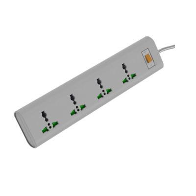 China 4 Way 220-250V 10A 2500W Residential / Multipurpose Universal Smart Electric Plug Socket Power Strip With Surge Protection for sale