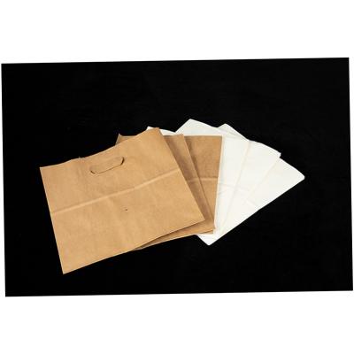 China Recyclable Food Delivery Bags Makanan Custom Euro Tote Wholesale Cost Per Piece Making Activity French Fries Paper Pouch for sale