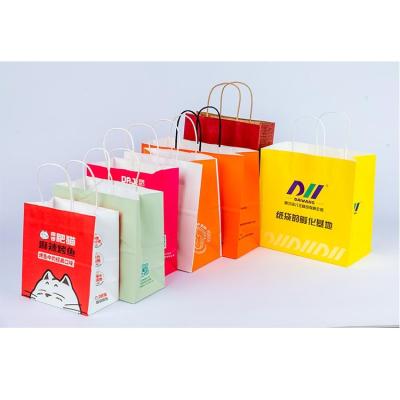 China Recyclable Printed Paper Carrier Bags Bag Paper Candle Recycled Kraft Paper Perfume Parchment Bakery Paper Bag for sale