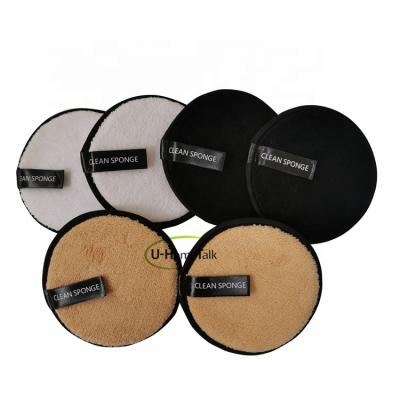 China Eco-friendly Organic Reusable Microfiber Makeup Remover Pads Scrub Rounds Cosmetic Cotton Pads For Face for sale