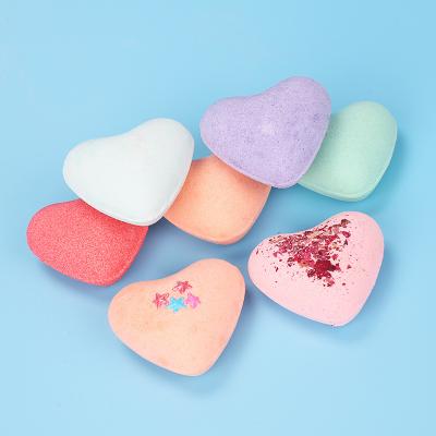 China Best Selling Home Organic Heart Shaped Bath Fizzer Bath Bomb Colorful Ball for sale