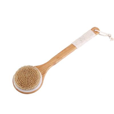 China EXFOLIATING Bath and Relax Body Bath Brush Natural Bristle Shower Scrubber Long Handled Brush for sale