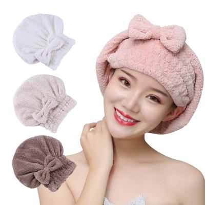 China QUICK-DRY Qick-dry Hat Microfiber Drying Towel Microfiber Hair Dryer Towel Hair Dryer Shower Hat for sale