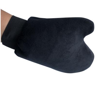 China Eco-Friendly Self Tan Applicator Mitts With Thumb Logo Waterproof Cosmetic Custom Tanning Mitt for sale