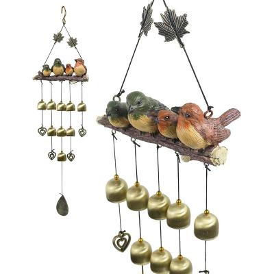 China Garden Deocration Decoration Memorial Green Wind Chimes for Outdoor Garden and Home Decor-Perfect Decoration Bird with Bells for sale