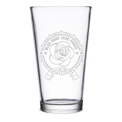 China Wholesale Europe Customized Etched Beer Glass Selection 16 oz. Customizable Mixing Glass / Etched Pint Glass for sale