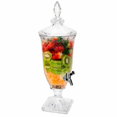 China Wholesale Home Decor Wedding Decoration Customized Water Cooler DIY Beverage Dispenser 1.8L Glass Cold Drink Dispenser With Tap for sale