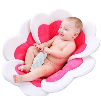 China High Quality Bath Lotus Baby Bath Cushion Mat Baby Shower Gift Factory Price OEM Baby Tub Protector Mat for sale