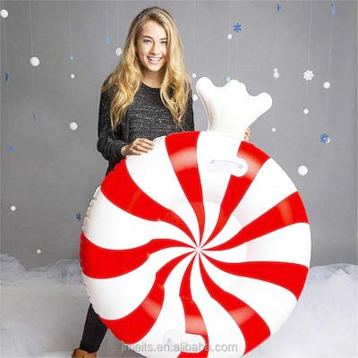 China Non-phthalate PVC EITS Cold-resistant snow sled towable candy train inflatable snow tube for adult and children for sale