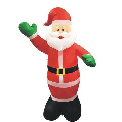 China Durable Outdoor Explosion Santa Claus Christmas Lights Standing Inflatable Large Santa Claus for sale