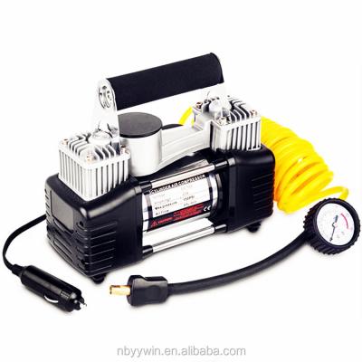 China Heavy Duty Tire Inflator DC12V Dual Cylinder 4X4 SUV DC12V Car Air Compressor Compressor Tire Inflator for sale