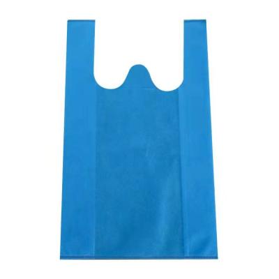 China Eco-friendly good quality cheap price W cut non woven shopping bags for supermarket bag portable non woven bag T-shirt bag for sale