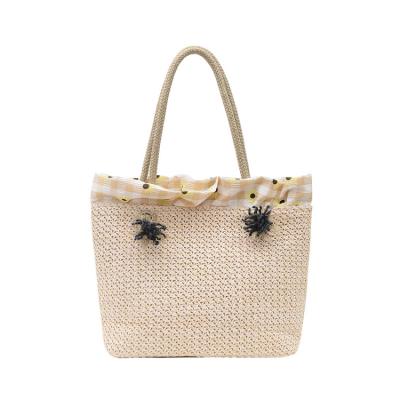 China New Design Fashion Lady Shopping Bags Summer Popular Natural Folding Handmade Beach Bags Rattan Make Straw Tote Bags for sale