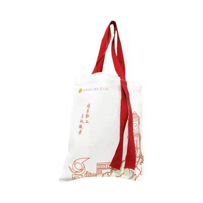 China Hot Sale Cotton Shopping Folding Eco Friendly Canvas Tote Bag With Custom Printed Logo for sale