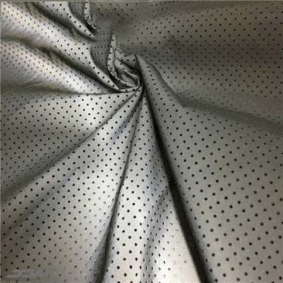 China YD2606-2 B-C Perforated Reflective Fabric Gray Breathable Retro Reflective Material Recycling Fabric For Outdoor Apparel for sale