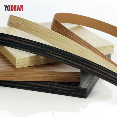 China High and Low Temperature Resistance Furniture MDF PVC Dark Grain Edging Accessory Wood Strip for sale