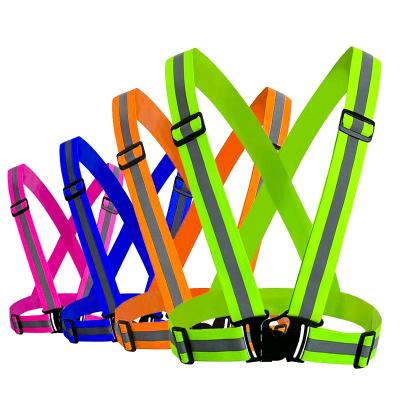 China Super Elastic High Elastic Running Safety Vest Visibility Reflective Belt for sale